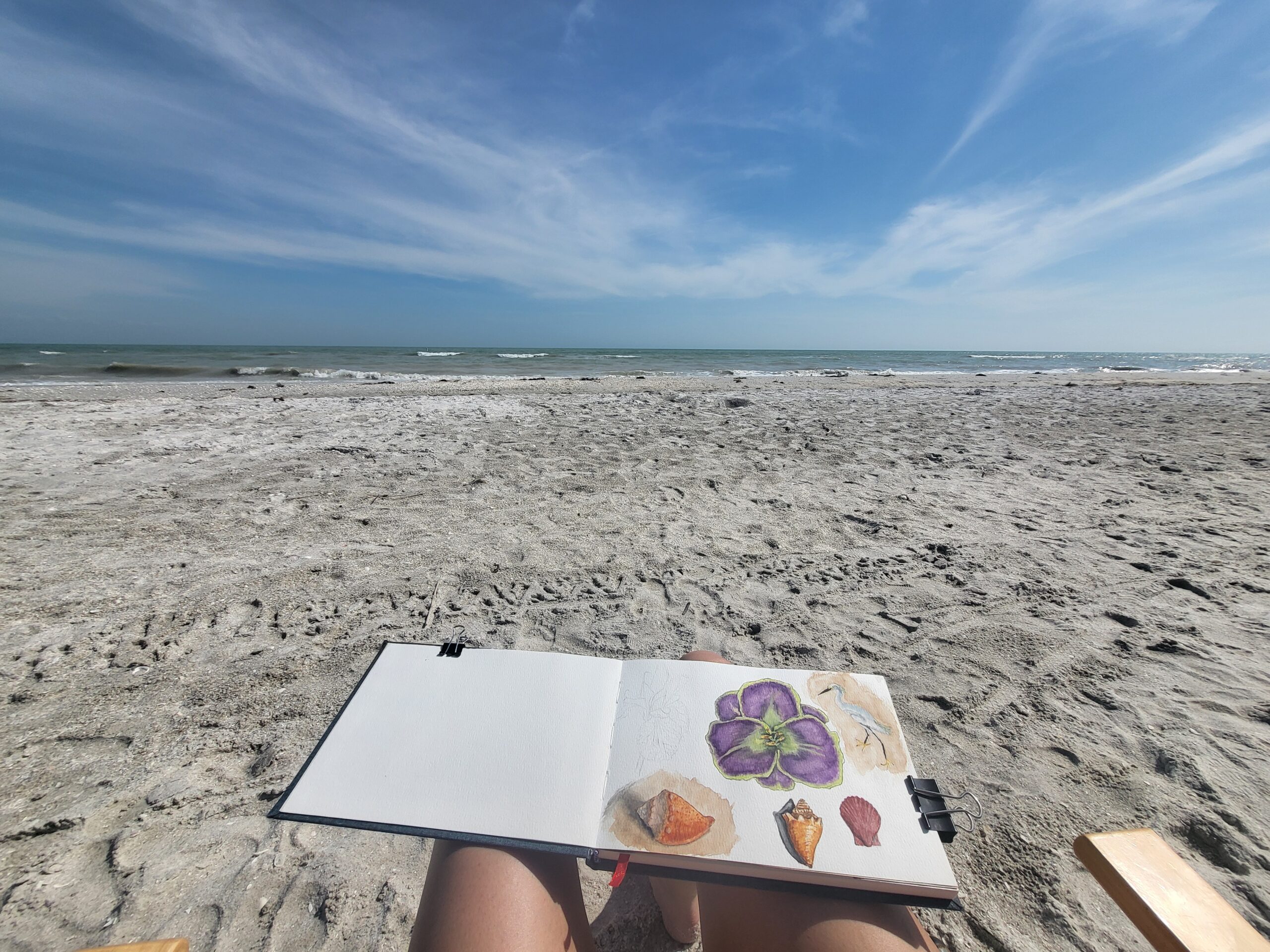For this trip, I brought my A5 watercolor sketchbook.