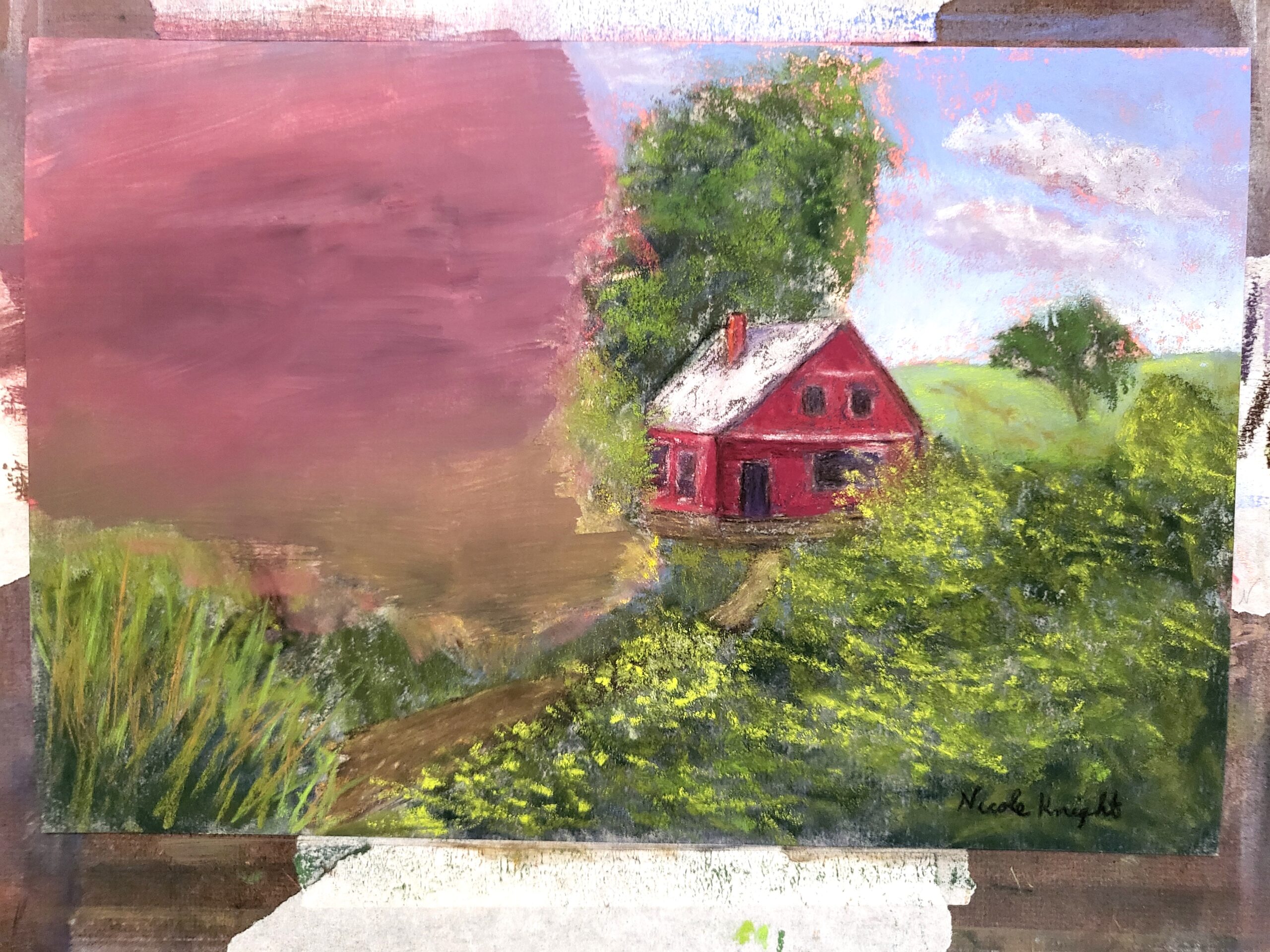 The area was dusted off and painted with rubbing alcohol.